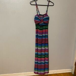 Colorful Striped Maxi Dress